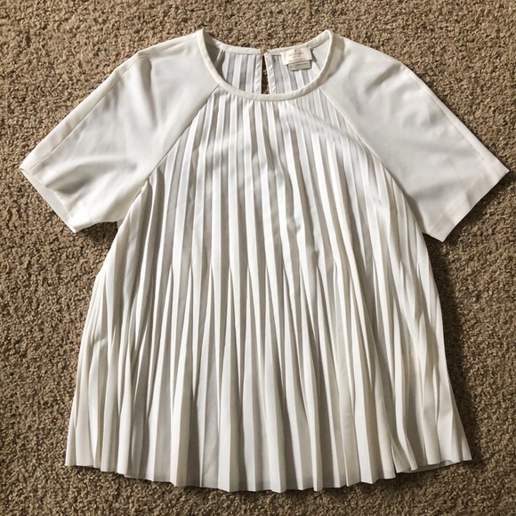 Kate Spade Pleated Crepe Blouse - Sz Small - Picture 2 of 5